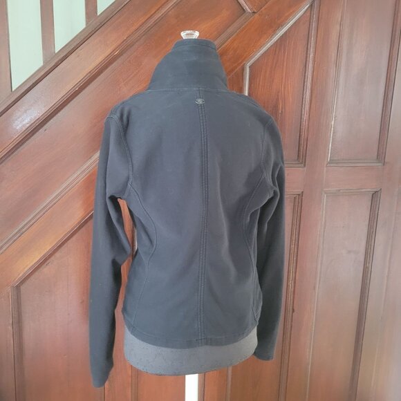 Athleta Womens Black Asymmetrical Zip Jacket S Fleece-Lined - Picture 2 of 3